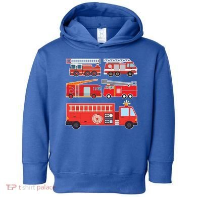 Types Of Fire Truck Firefighter Trucks Gift Great Gift Toddler Hoodie