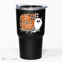 The Only Ghost I Know Is The Holy Ghost Halloween Christian Tumbler thumb 0