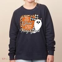 The Only Ghost I Know Is The Holy Ghost Halloween Christian Women's Sweatshirt thumb 0