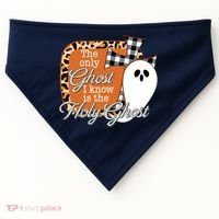 The Only Ghost I Know Is The Holy Ghost Halloween Christian USA-Made Doggie Bandana thumb 0