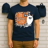 The Only Ghost I Know Is The Holy Ghost Halloween Christian T-Shirt thumb 6