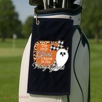 The Only Ghost I Know Is The Holy Ghost Halloween Christian Golf Towel thumb 2