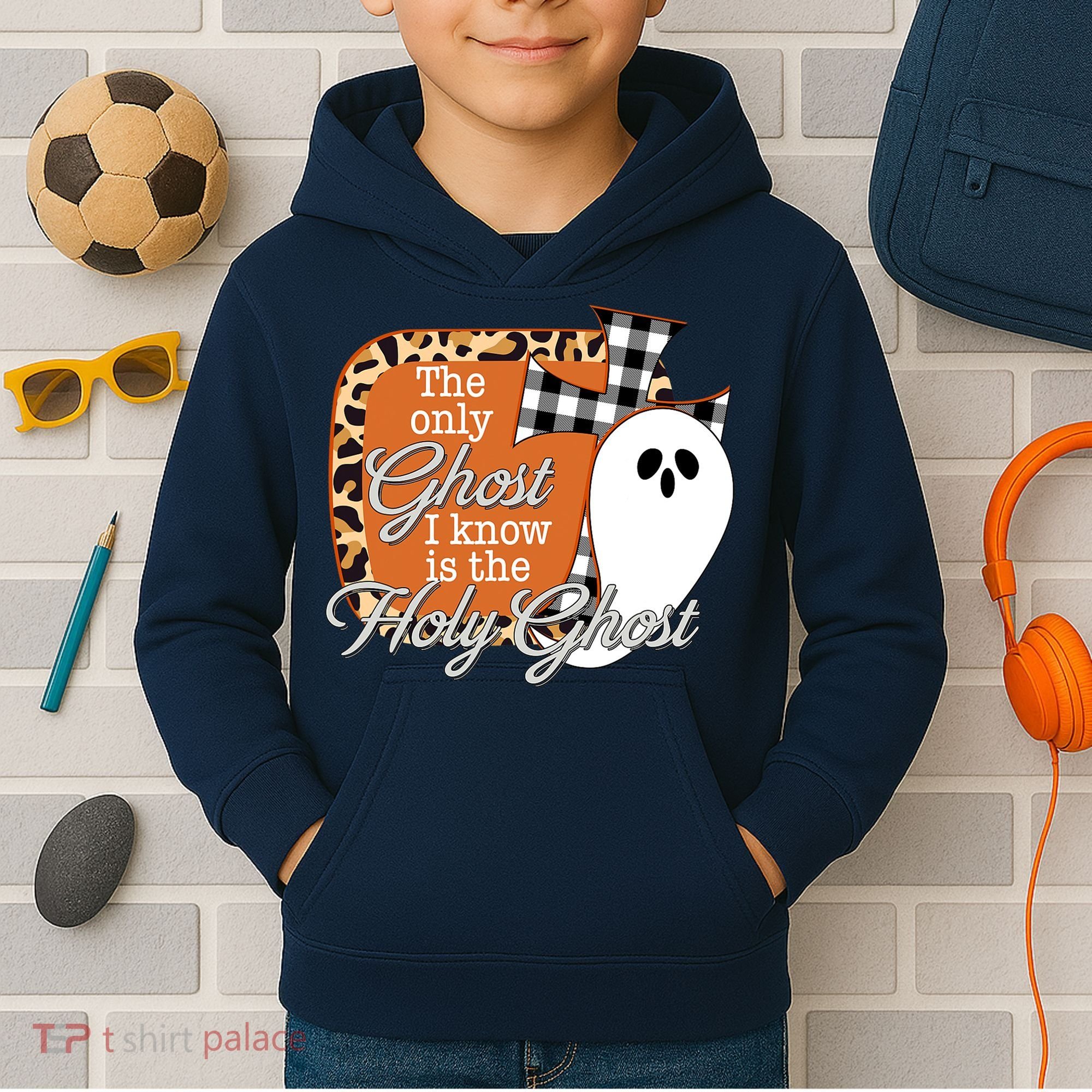 The Only Ghost I Know Is The Holy Ghost Halloween Christian Kids Hoodie