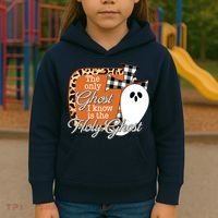 The Only Ghost I Know Is The Holy Ghost Halloween Christian Kids Hoodie thumb 3