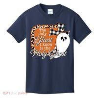 The Only Ghost I Know Is The Holy Ghost Halloween Christian Kids T-Shirt thumb 0