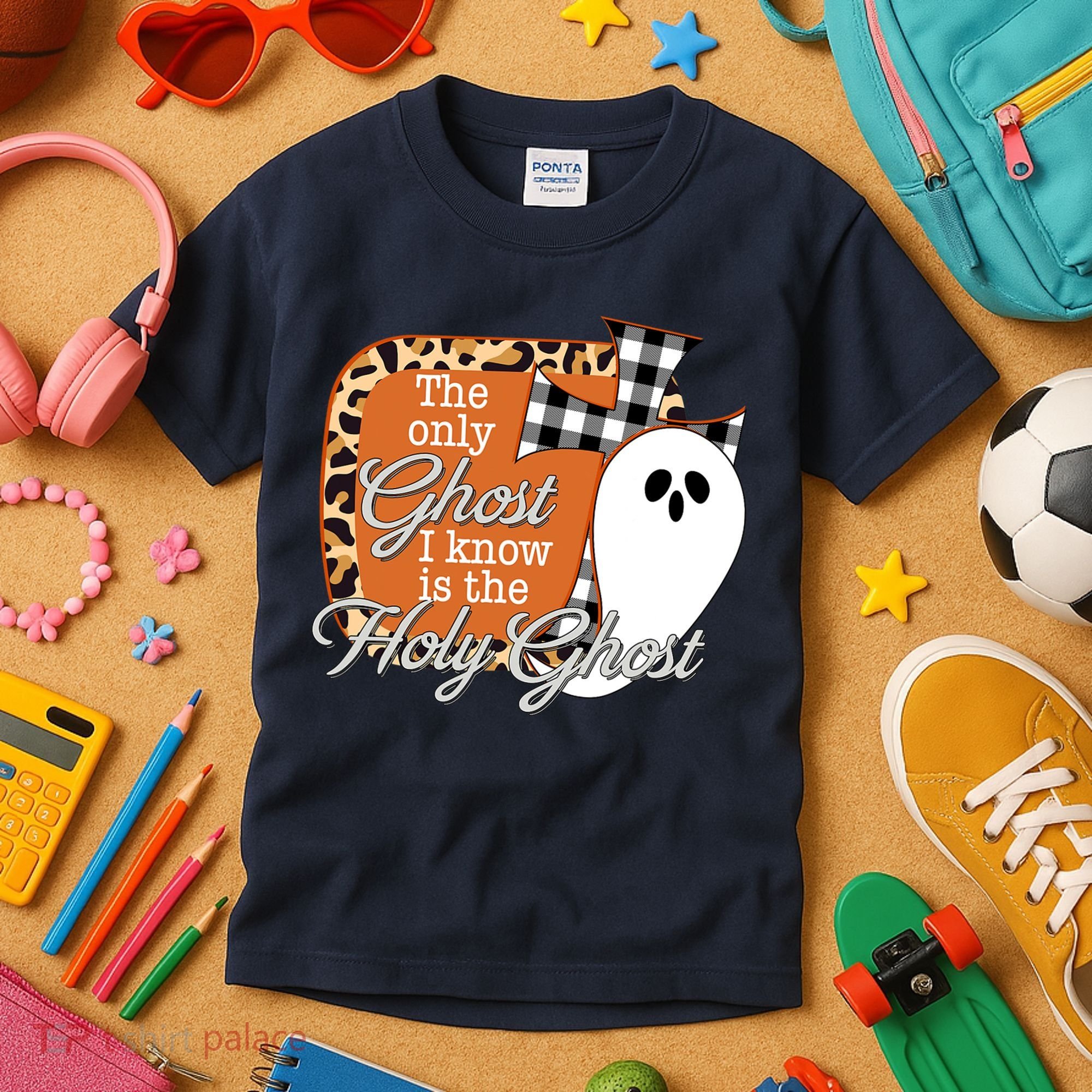 The Only Ghost I Know Is The Holy Ghost Halloween Christian Kids T-Shirt