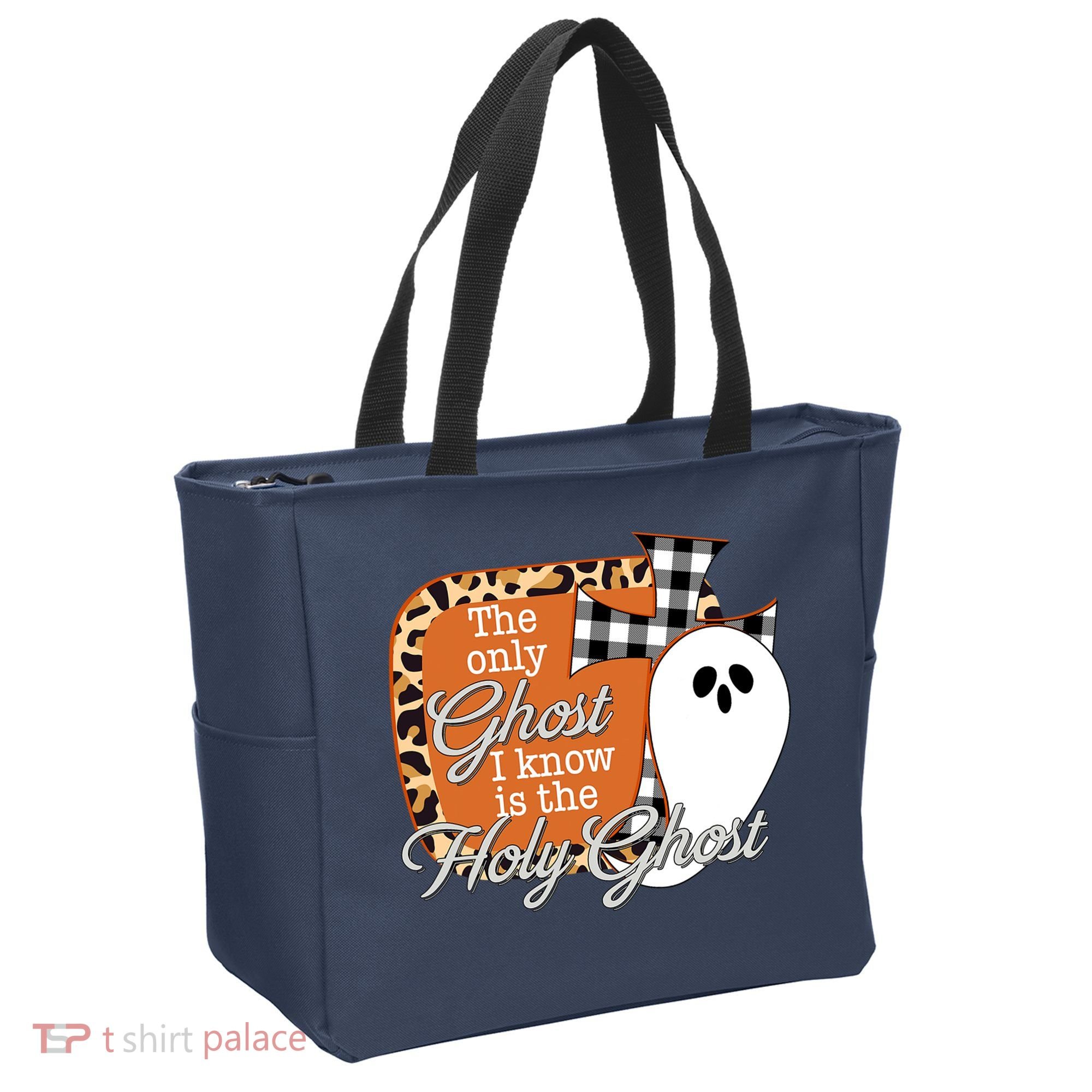 The Only Ghost I Know Is The Holy Ghost Halloween Christian Tote Bag