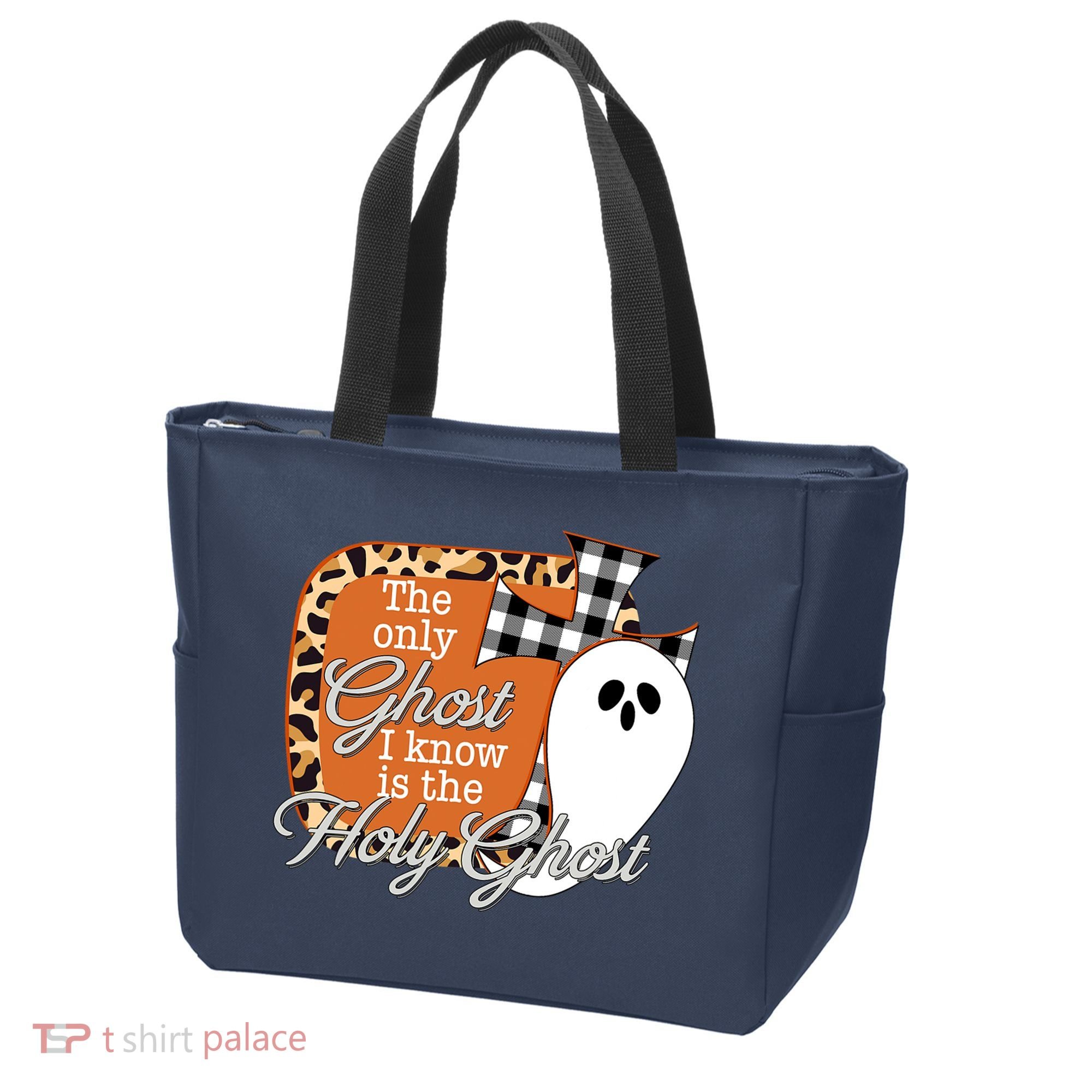 The Only Ghost I Know Is The Holy Ghost Halloween Christian Tote Bag