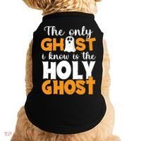 The Only Ghost I Know Is The Holy Ghost Halloween Christian Doggie Tank thumb 0