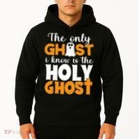 The Only Ghost I Know Is The Holy Ghost Halloween Christian Hoodie thumb 2