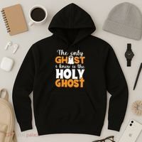 The Only Ghost I Know Is The Holy Ghost Halloween Christian Hoodie thumb 3