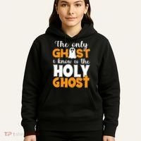 The Only Ghost I Know Is The Holy Ghost Halloween Christian Hoodie thumb 5