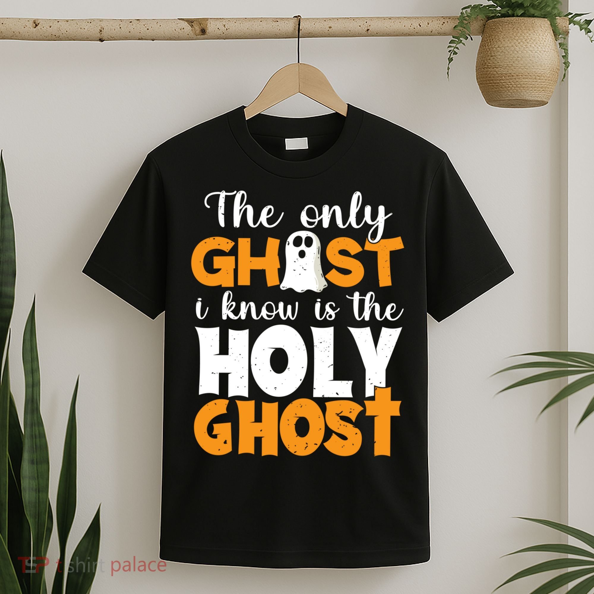 The Only Ghost I Know Is The Holy Ghost Halloween Christian T-Shirt