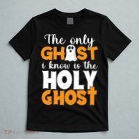 The Only Ghost I Know Is The Holy Ghost Halloween Christian T-Shirt thumb 5
