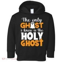 The Only Ghost I Know Is The Holy Ghost Halloween Christian Toddler Hoodie thumb 0