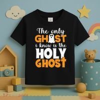 The Only Ghost I Know Is The Holy Ghost Halloween Christian Toddler T-Shirt thumb 3
