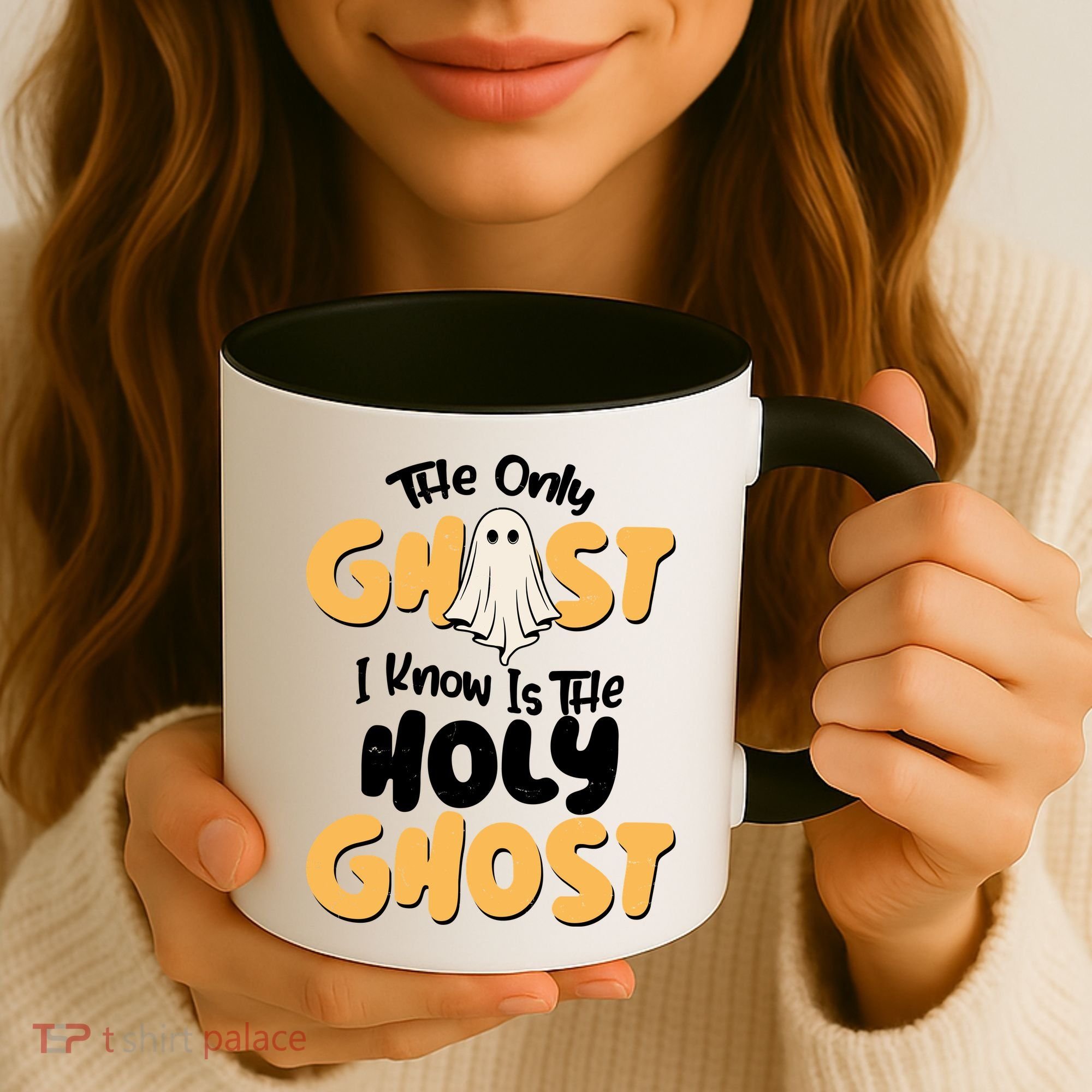 The Only Ghost I Know Is The Hold Ghost Christian Halloween Coffee Mug