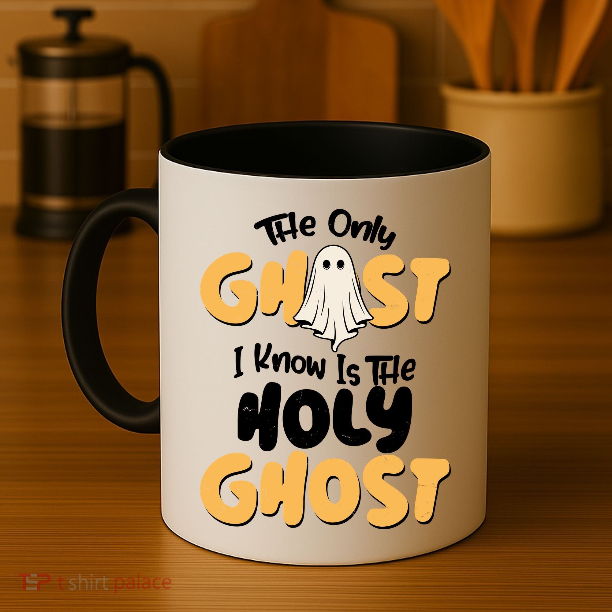 The Only Ghost I Know Is The Hold Ghost Christian Halloween Coffee Mug