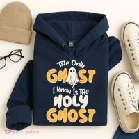 The Only Ghost I Know Is The Hold Ghost Christian Halloween Hoodie thumb 4
