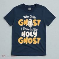 The Only Ghost I Know Is The Hold Ghost Christian Halloween T-Shirt thumb 5