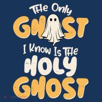 The Only Ghost I Know Is The Hold Ghost Christian Halloween Beanie thumb 2