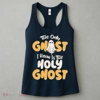 The Only Ghost I Know Is The Hold Ghost Christian Halloween Women's Tank Top thumb 3