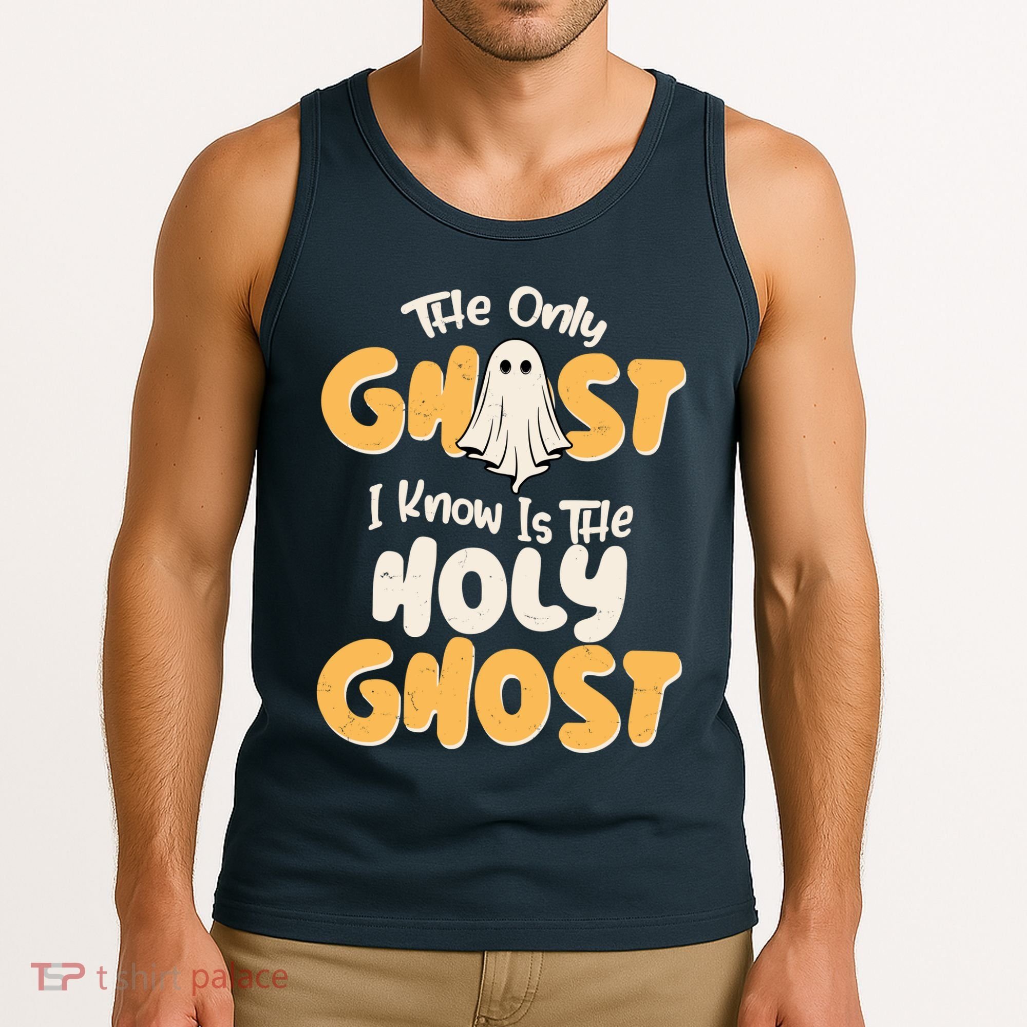 The Only Ghost I Know Is The Hold Ghost Christian Halloween Tank Top