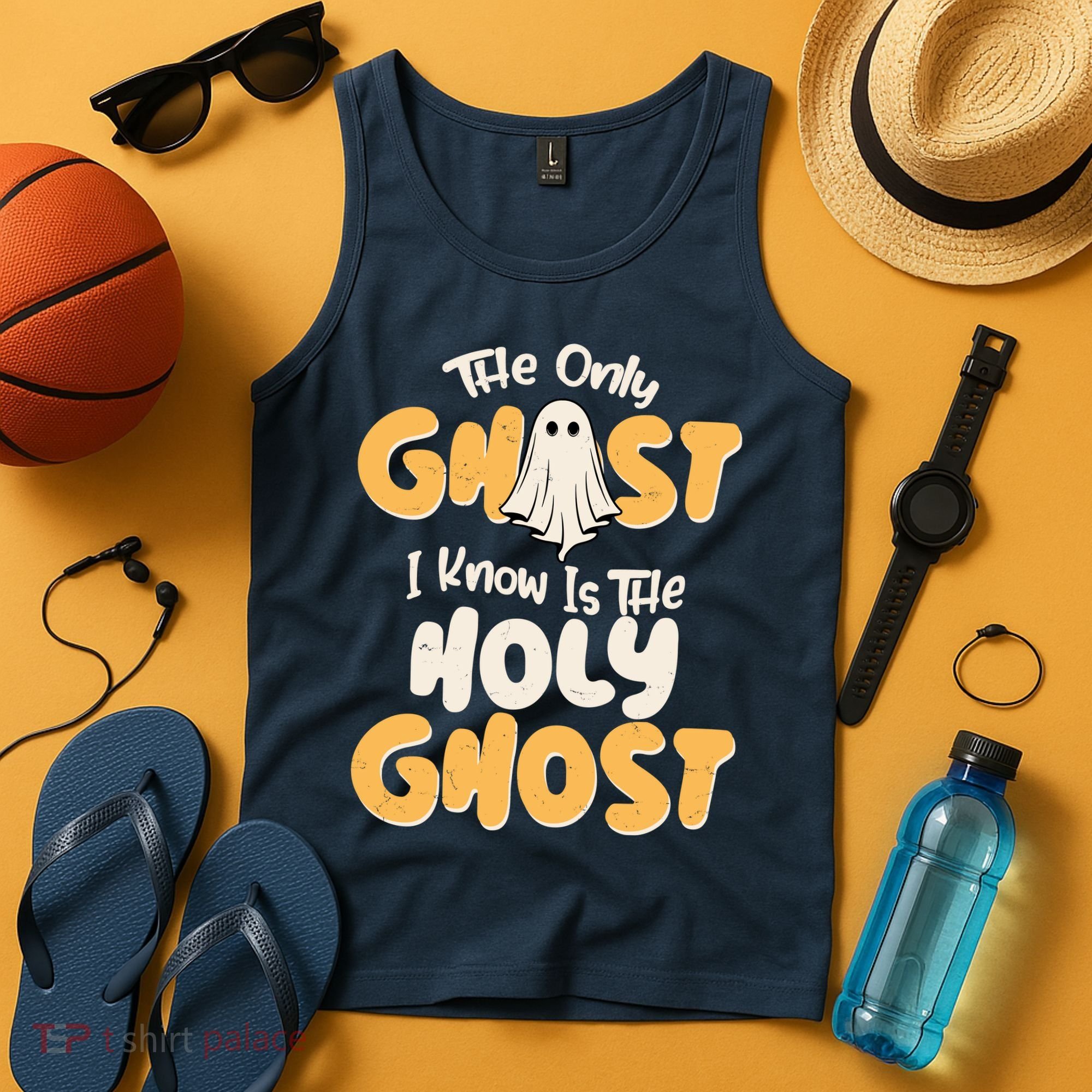 The Only Ghost I Know Is The Hold Ghost Christian Halloween Tank Top