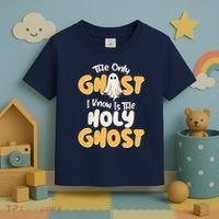 The Only Ghost I Know Is The Hold Ghost Christian Halloween Toddler T-Shirt thumb 3