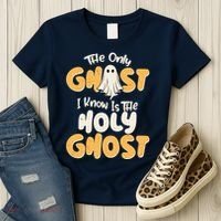 The Only Ghost I Know Is The Hold Ghost Christian Halloween Women's T-Shirt thumb 3
