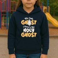 The Only Ghost I Know Is The Hold Ghost Christian Halloween Kids Hoodie thumb 3