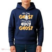 The Only Ghost I Know Is The Hold Ghost Christian Halloween Kids Hoodie thumb 4