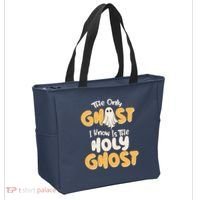 The Only Ghost I Know Is The Hold Ghost Christian Halloween Tote Bag thumb 2