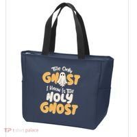 The Only Ghost I Know Is The Hold Ghost Christian Halloween Tote Bag thumb 3