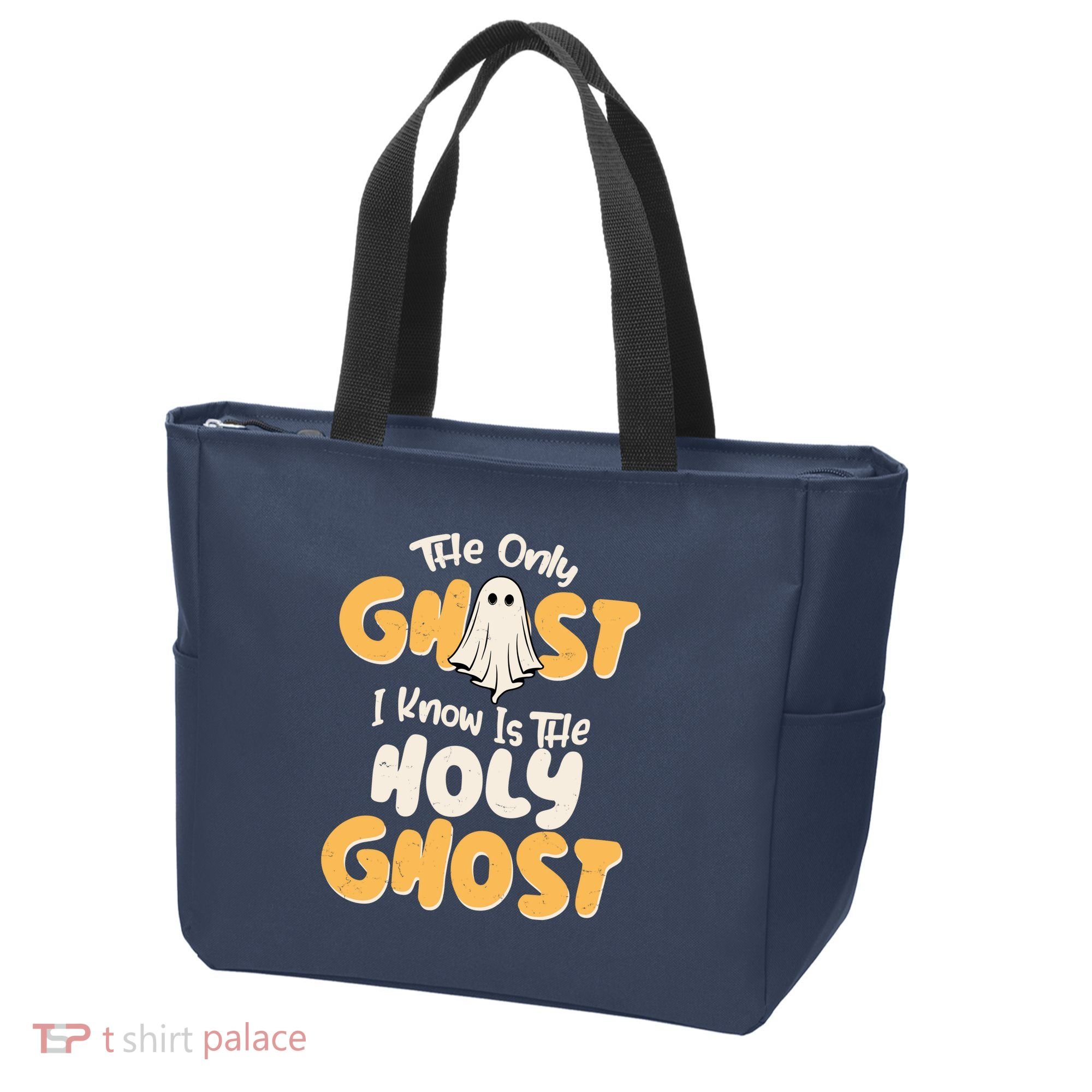 The Only Ghost I Know Is The Hold Ghost Christian Halloween Tote Bag