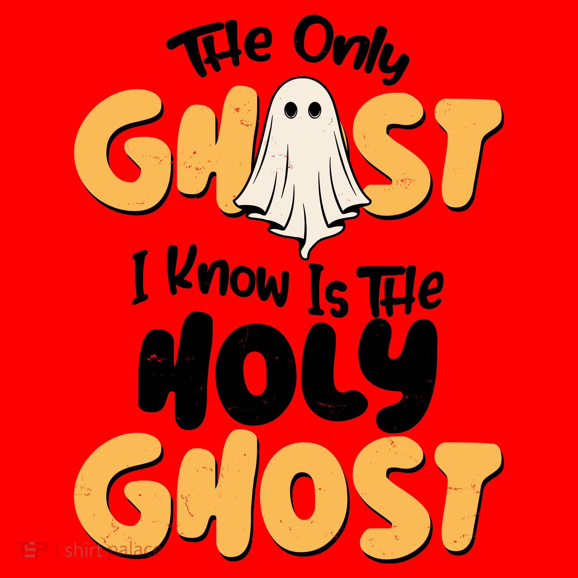 The Only Ghost I Know Is The Hold Ghost Christian Halloween Santa Hat