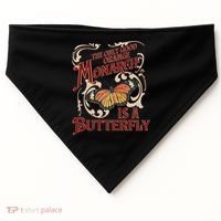 The Only Good Orange Monarch Is A Butterfly Insect Flowers USA-Made Doggie Bandana thumb 0