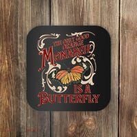 The Only Good Orange Monarch Is A Butterfly Insect Flowers Coaster thumb 0