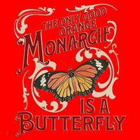 The Only Good Orange Monarch Is A Butterfly Insect Flowers Santa Hat thumb 1