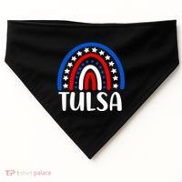 Tulsa Oklahoma Gift I Love Tulsa Oklahoma Usa Gift USA-Made Doggie Bandana thumb 0