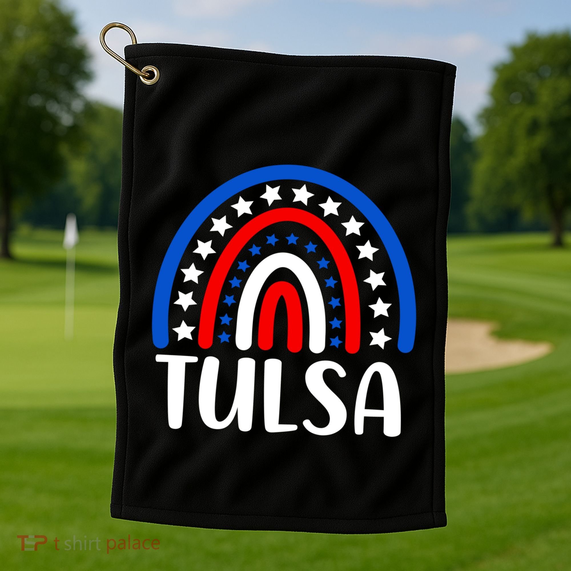 Tulsa Oklahoma Gift I Love Tulsa Oklahoma Usa Gift Golf Towel