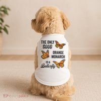 The Only Good Orange Monarch Is A Butterfly Doggie Tank thumb 2