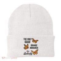 The Only Good Orange Monarch Is A Butterfly Beanie thumb 0