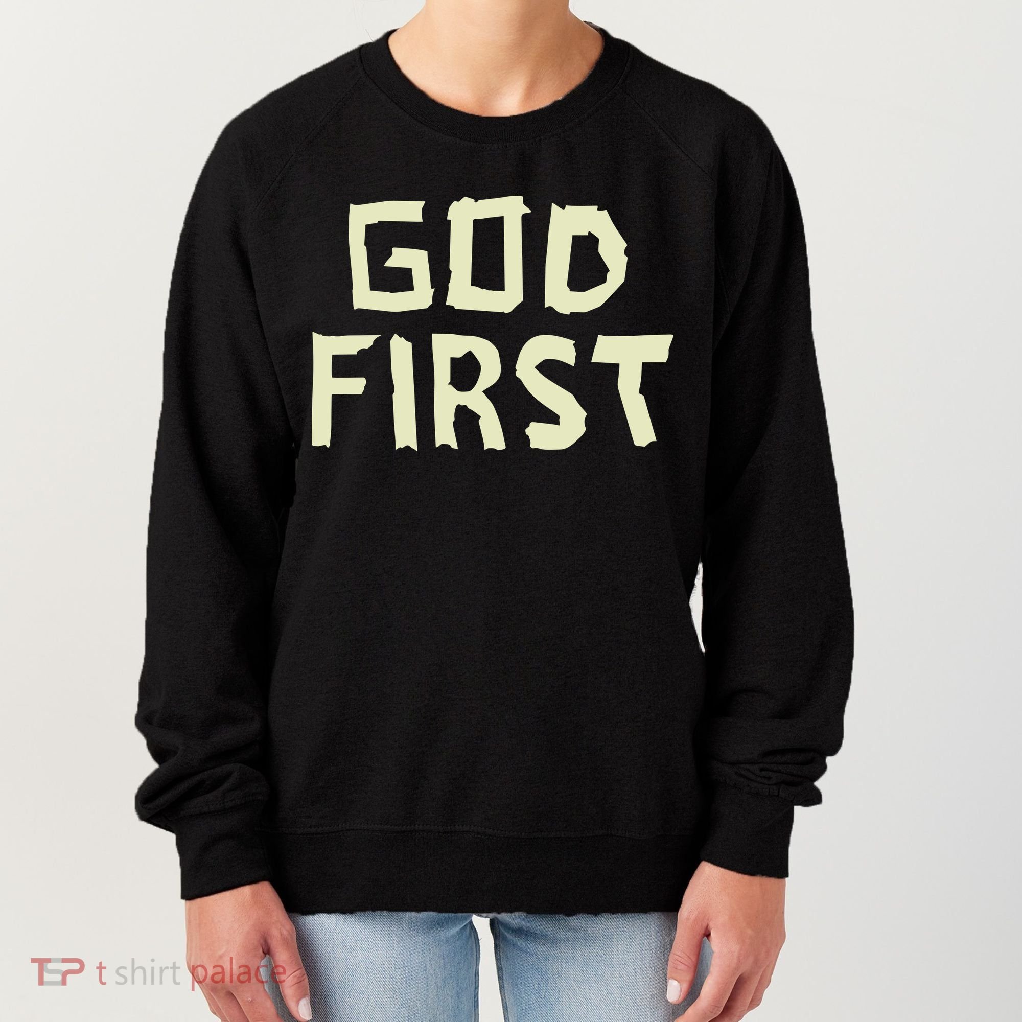 Taped Off God First Women's Sweatshirt
