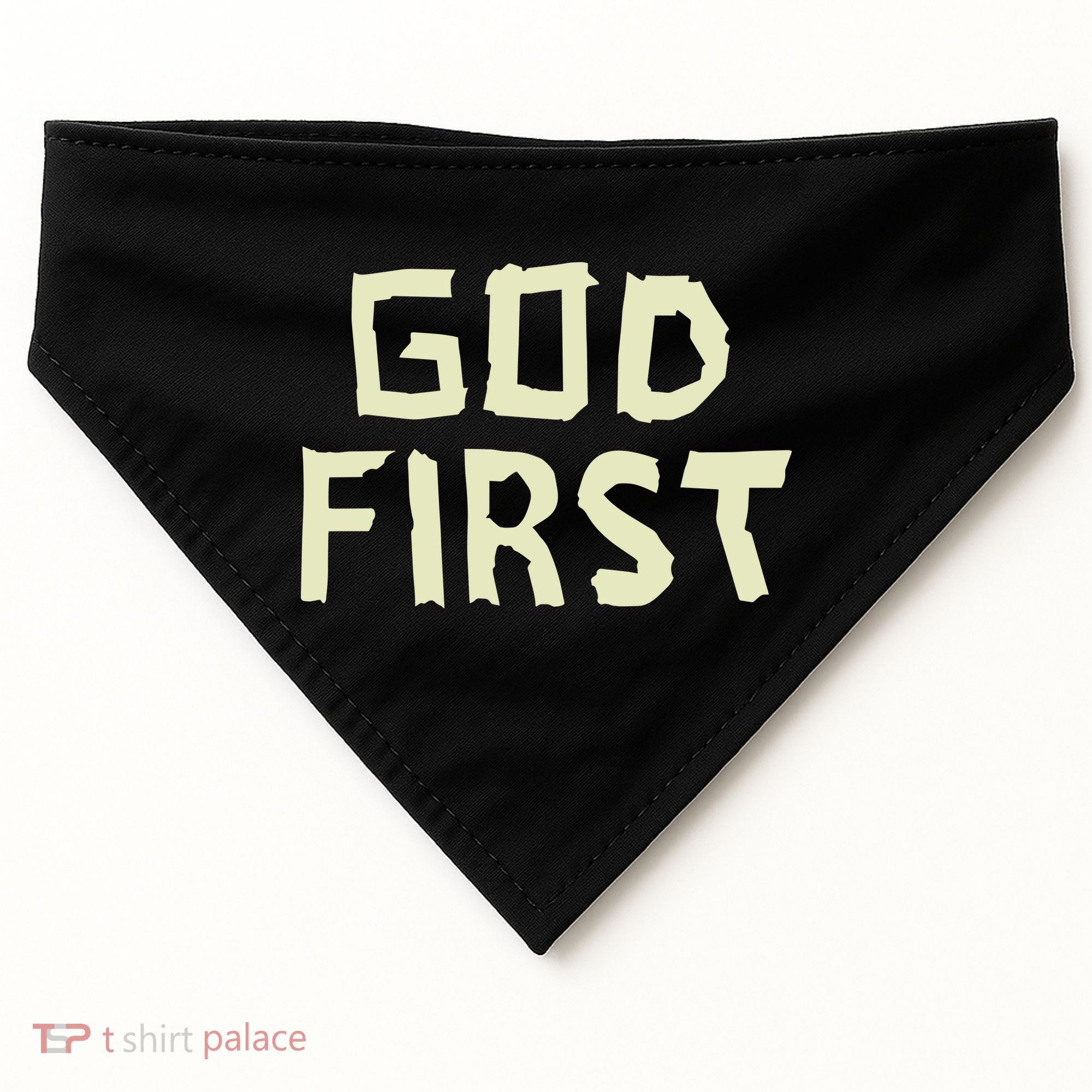 Taped Off God First USA-Made Doggie Bandana