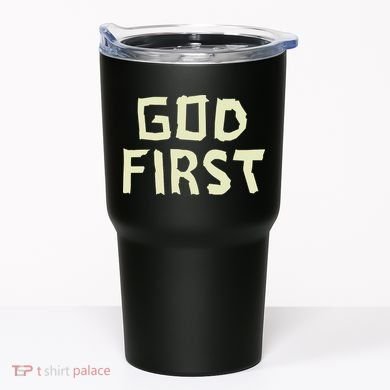 Taped Off God First Tumbler