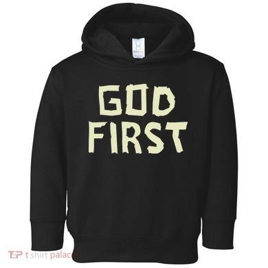Taped Off God First Toddler Hoodie