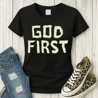 Taped Off God First Women's T-Shirt thumb 3