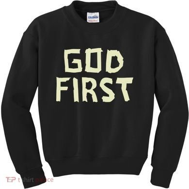 Taped Off God First Kids Sweatshirt