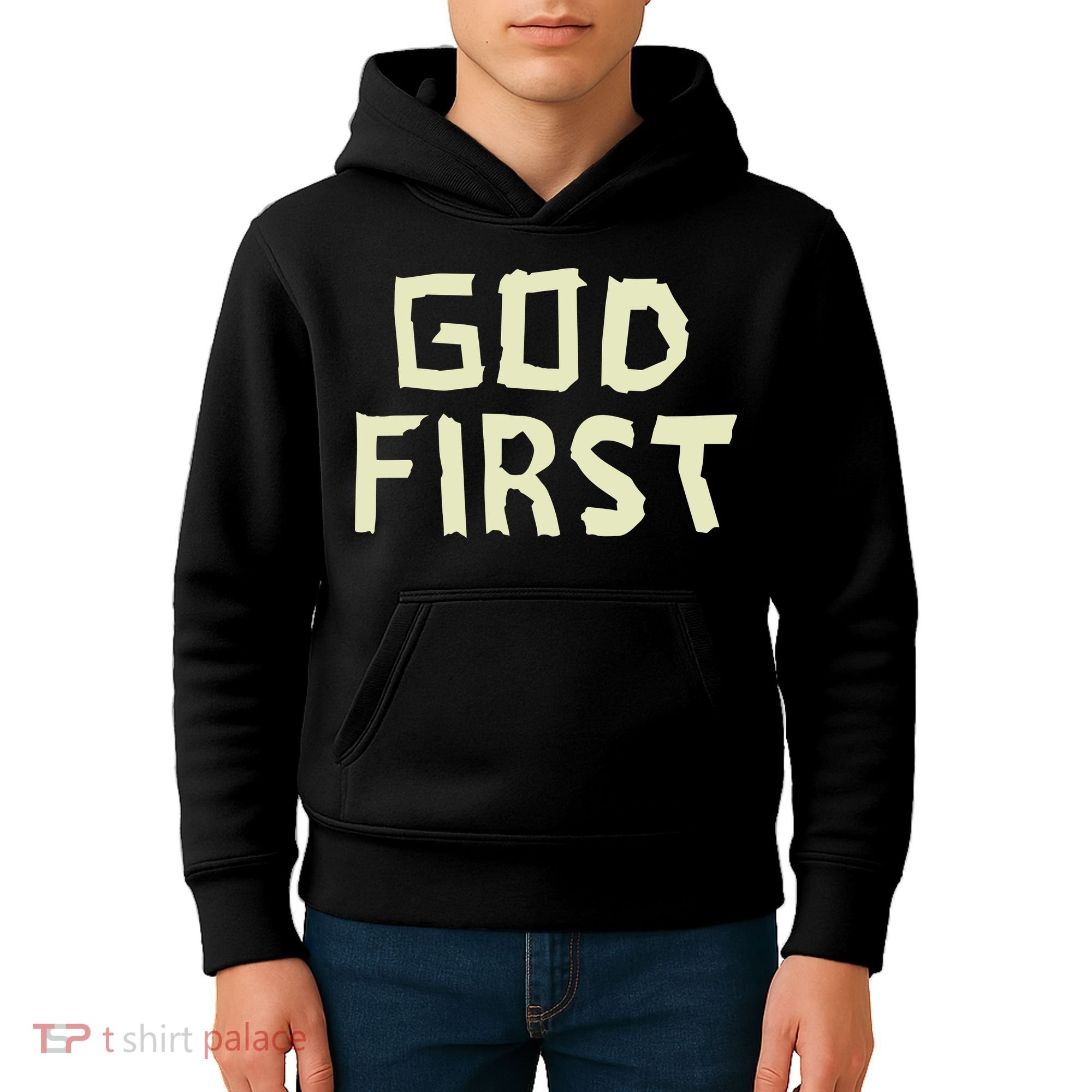 Taped Off God First Kids Hoodie
